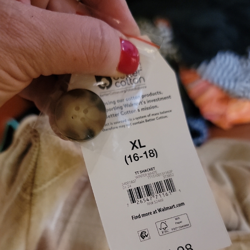 Time and Tru Beige Plaid Utility Jacket - Picture 7 of 7